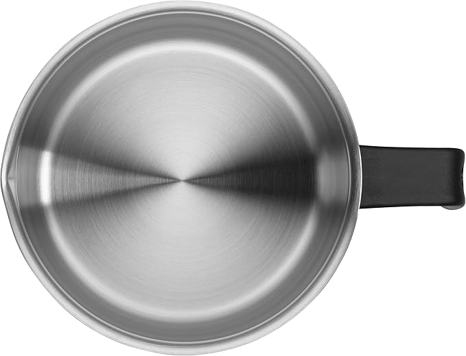 WMF 794769990 milk pot Ø 14 cm approx. 1,7l pouring rim Cromargan stainless steel brushed suitable for all stove tops including induction dishwasher-safe, Silver