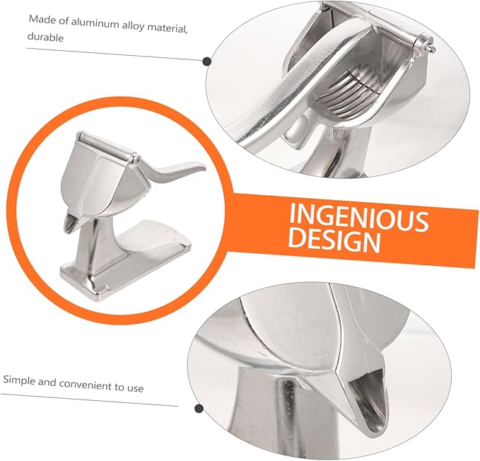 Manual Hand Press Fruit Juicer Aluminum Alloy Citrus Extractor Tool for Oranges Lemons Pomegranates Household Fresh Juice Squeezer Practical and Easy to Use