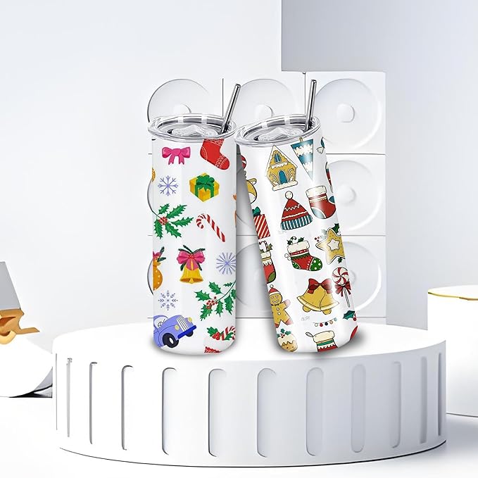 12 Pack 20oz Sublimation Tumblers Bulk,Flat Edge Sublimation Tumbler Blank, Skinny Straight Stainless Steel Blanks Cups with Individual Box (12, 20OZ FLAT EDGE)