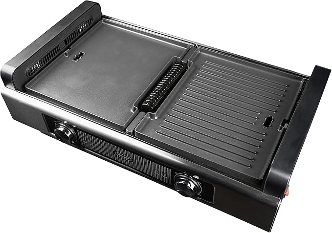 Danby DBSG29412XD11 Smokeless Indoor Grill in Black Advanced Air Circulation Technology Independent on/off and temperatures.
