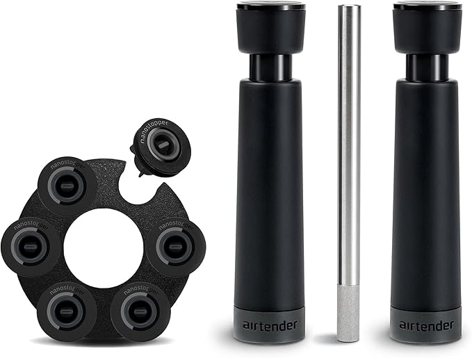 Airtender Winemaker and Vacuum Set - Vacuum Pump - 6 Wine Stoppers - Gift Box