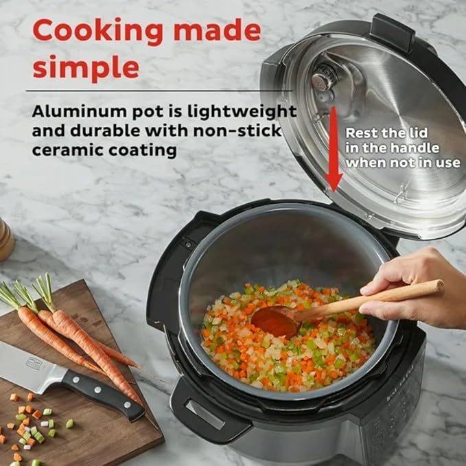 Instant Pot 8Qt Chef Series – 8 in-1 Multi-Cooker: Pressure, Slow, Rice & More – Easy Meals Fast