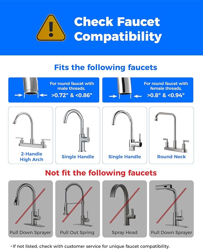 Waterdrop CTF-06 Water Filter for Sink Faucet, Countertop Water Filter System and Filter Life Reminder, Reduces Heavy Metals, Bad Odor, and 99% Chlorine, 4000 Gallons, 1 Filter