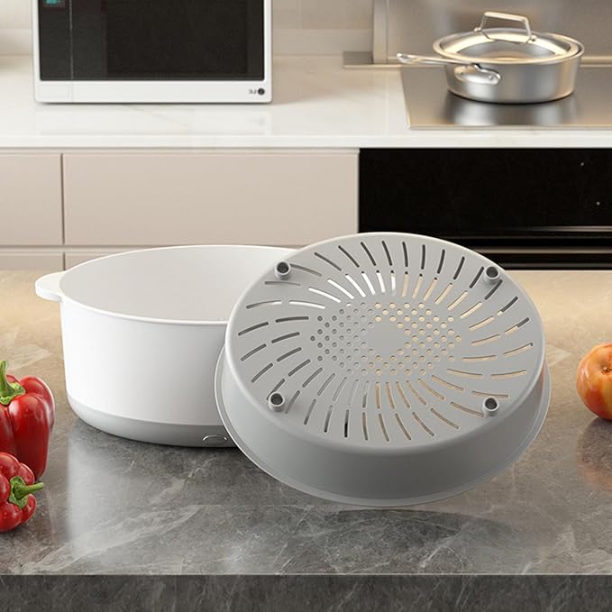 Fruit and Vegetable Washing Machine, Fruit Cleaner Device That Cleans Fresh Produce in Water, Fruit and Vegetable Cleaner, Fruit and Veggie Purifier (Second Generation White)