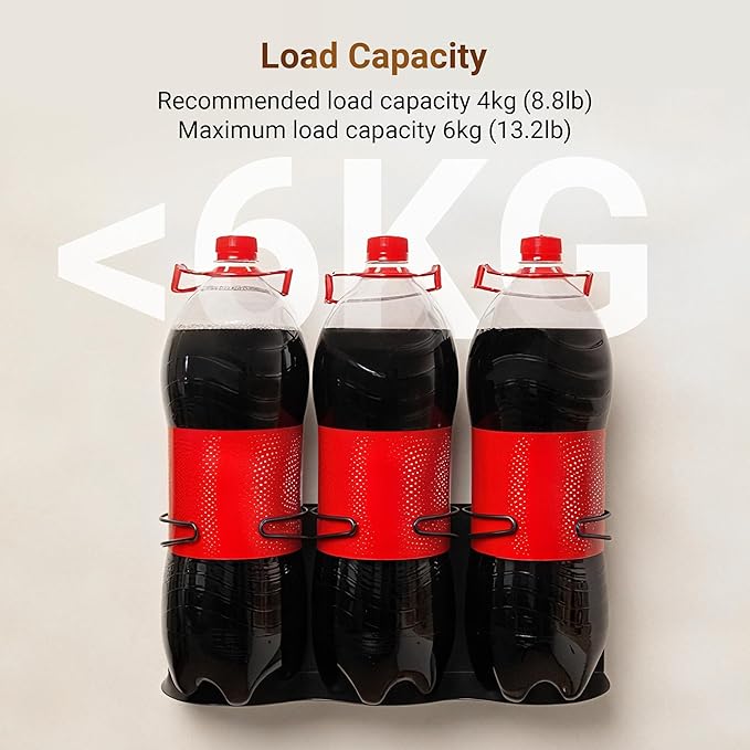 Magnetic Cup Holder for Fridge, 2 Pack Water Bottle Organizer for Stanley Cup Accessories 20/30/40 oz, Wall Mount Tumbler Organizer for Space-Saving Kitchen Pantry Cabinet Storage-Black