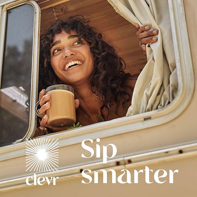 Clevr Milk Frother, Hand Stirrer for Coffee, Matcha, Hot Chocolate, Protein Shake, Latte, Tea, Stainless Steel Rechargeable Handheld Whisk, Fast and Easy Frothing Wand, No Battery Needed