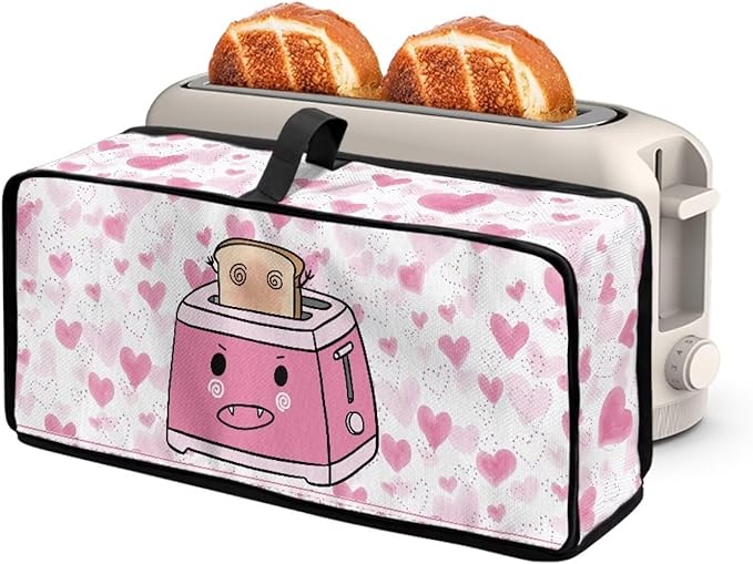 Toaster Cover 2 Slice Bread Fabric Heat-Resistant 2 Slice Slim Toaster Cover, Easy to Fold and Store Dustproof Protective Covers for Small Appliances