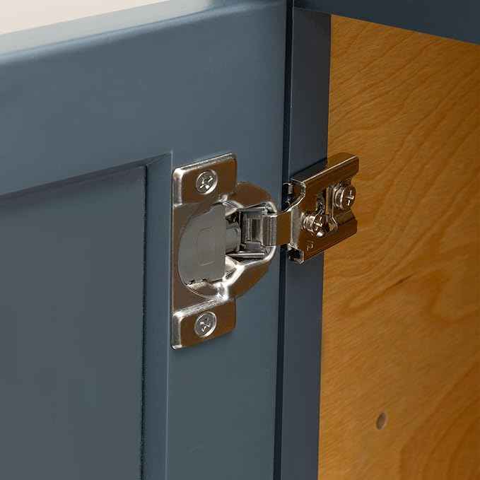 Quicklock RTA (Ready-to-Assemble) 42" Tall Wall Kitchen Cabinets - Shaker Style | 100% Hardwood | Made in America | Soft Close Hardware (Needlepoint Navy, 12''D x 30''W x 42''H)