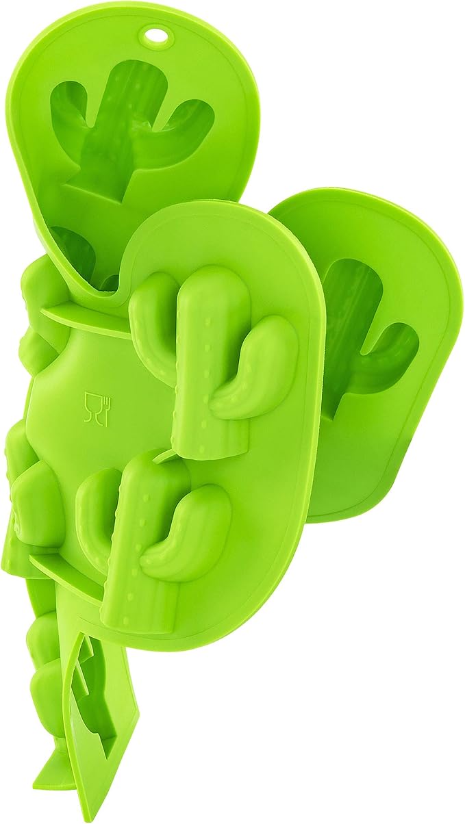 Fairly Odd Novelties Cactus Shaped Ice Cube Tray Funny Novelty Southwest Desert Themed Molds, One Size, Green,FON-10301