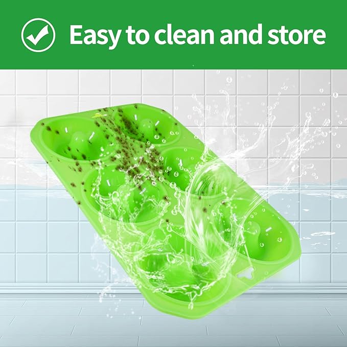 2PCS Silicone Donut Mold, 6 Holes BPA Free Donut Pan Baking Mold, Donut Pan for Baking Heat Resistant Doughnut Baking Pan Non-Stick Food Grade Silicone Doughnut Pan Set (Green)