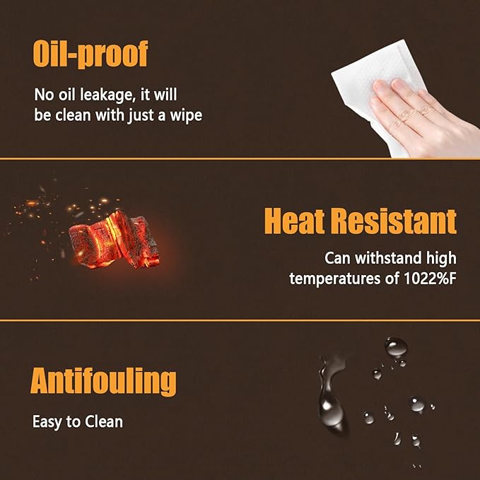 Heat Resistant Mat 21x24in, Large Hot Pads for Kitchen Counter, Countertop Protector for Air Fryer and Coffee Station, Appliance Mat