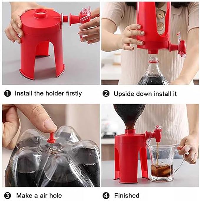 Soda Dispenser Drinking Water Dispense Machine Coke Bottle Dispenser Party Home Bar Accessory
