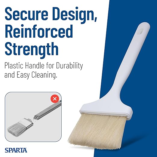 SPARTA 4040202 Meteor Nylon Basting Brush With Nylon Bristles, 3 Inches, White, (Pack of 12)