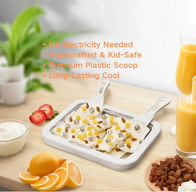 Ice Cream Roll Maker Rolled Ice Cream Machine, Sweet Spot Pan, Instant Cold Plate, Ideal for Making Rolled Ice Cream Soft Serve Slushies Frozen Yogurt Sorbet and Gelato (Vibrant Yellow)