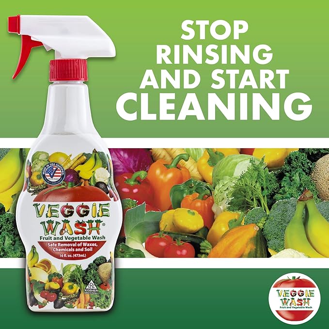 Veggie Wash Fruit & Vegetable Wash, 32-Fluid Ounce, Pack of 2