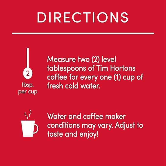 Tim Hortons Original Blend, Medium Roast Ground Coffee, Canada’s Favorite Coffee, Made with 100% Arabica Beans, 48 Ounce Canister