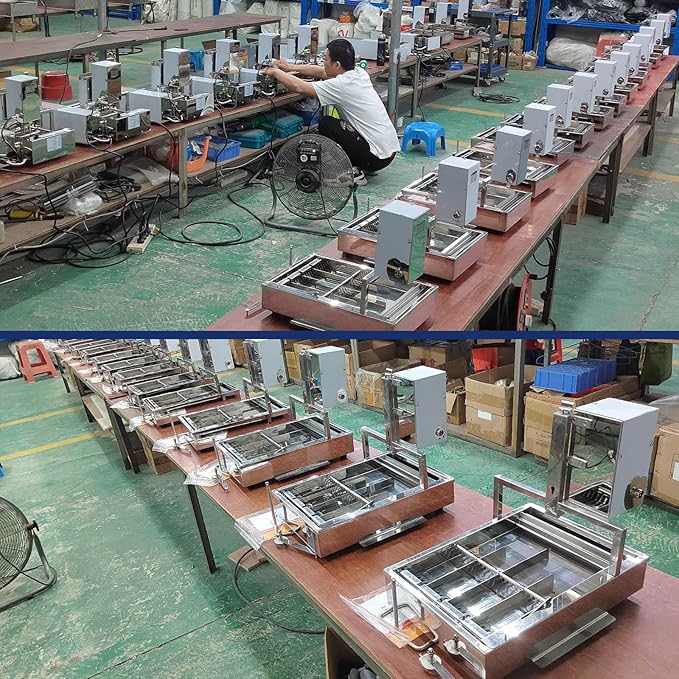 Kolice Commercial 2600pcs/hour Mini 6 Rows Donuts Machine, Doughnut Maker, Frying Donuts Maker, Mini Donut Maker, Street Food Snack Food Equipment