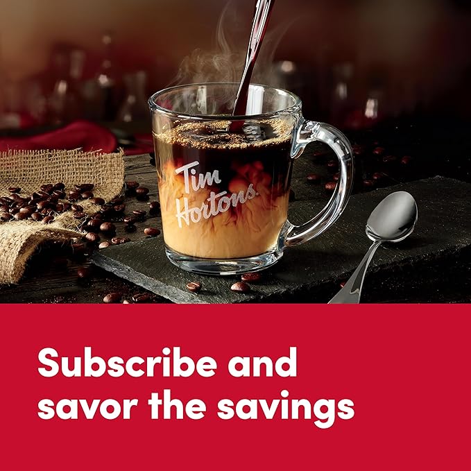 Tim Hortons French Vanilla, Flavored Roast Ground Coffee, Perfectly Balanced, Always Smooth, Made with 100% Arabica Beans, 12 Oz (Pack of 6)