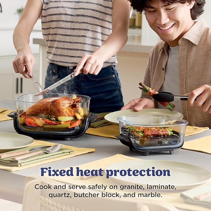 Ninja Crispi 4-in-1 Glass Air Fryer | 450°F | Non-Toxic | 4QT & 6-Cup Glass Containers w/Lids | Microwave, Freezer, Dishwasher Safe | Max Crisp, Air Fry, Bake, Recrisp | Frosted Lilac | FN101PR