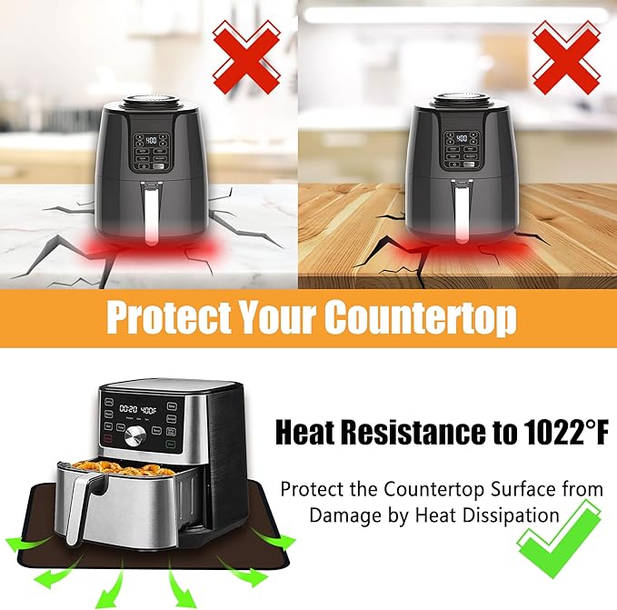 Heat Resistant Pads - Air Fryer & Oven Protectors 16x24in for Kitchen Countertops