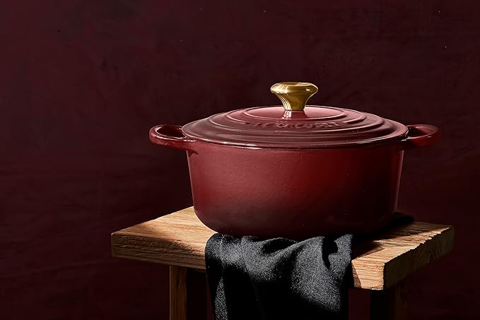 Le Creuset Enameled Cast Iron Signature Round Dutch Oven, 4.5 qt., Garnet