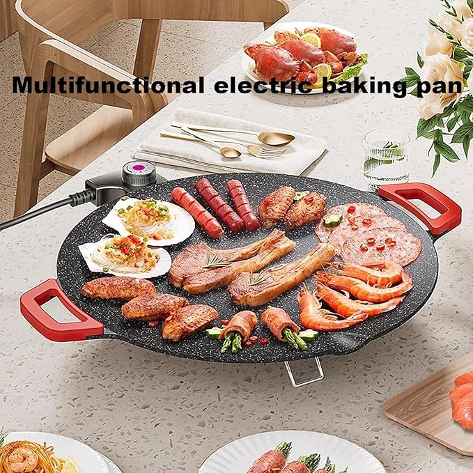 Indoor Grills Electric Smokeless – Nonstick Electric Griddle for Indoor Use, Fast-Heating Compact & Versatile Cooking for Steaks, Pancakes, and BBQ (15.7inch)(11.8in)