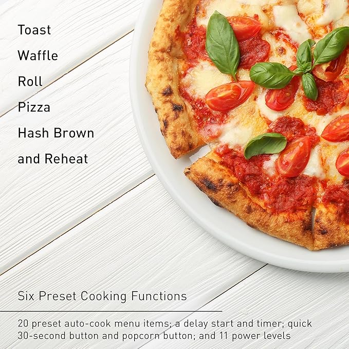 Panasonic FlashXpress Toaster Oven Countertop, Compact 4 Slice Toaster Oven w/Double Infrared Heating, PFAS-free, 6 Auto Cook Options & Precise Temperature Control, 1300W - NB-G200P (Stainless Steel)