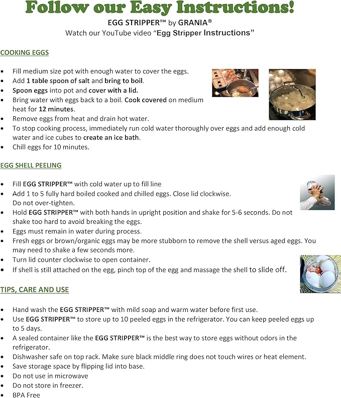 GRANIA EZ EGG STRIPPER DELUXE MULTI EGG PEELER