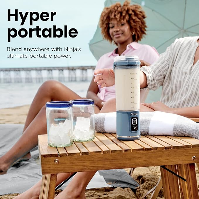 Ninja BC151EM Blast Portable Blender, Cordless, 18oz. Vessel, Personal Blender-for Shakes & Smoothies, BPA Free, Leakproof-Lid & Sip Spout, USB-C Rechargeable, Dishwasher Safe Parts, Forest Green