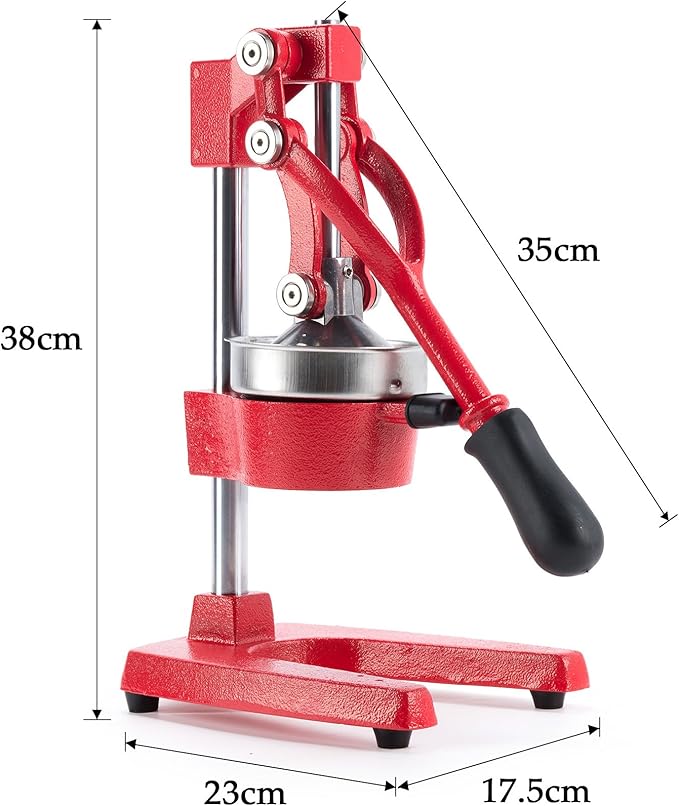 CO-Z Manual Citrus Juicer, Professional Orange and Lemon Juice Maker, Easy to Clean, Red