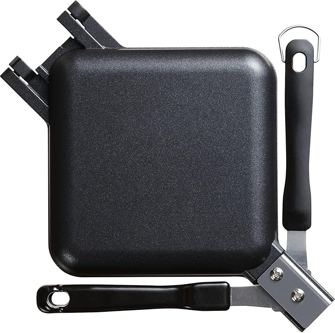 Wahei Freiz MB-2237 Camping Glass Hot Sandwich Maker, Foldable, Removable, Outdoor, Camping, Portable, Compact, For Gas Stoves