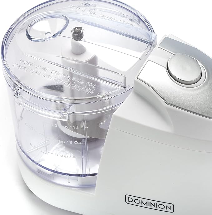 Dominion 1.5 Cup Electric Mini Food Chopper, Compact, White
