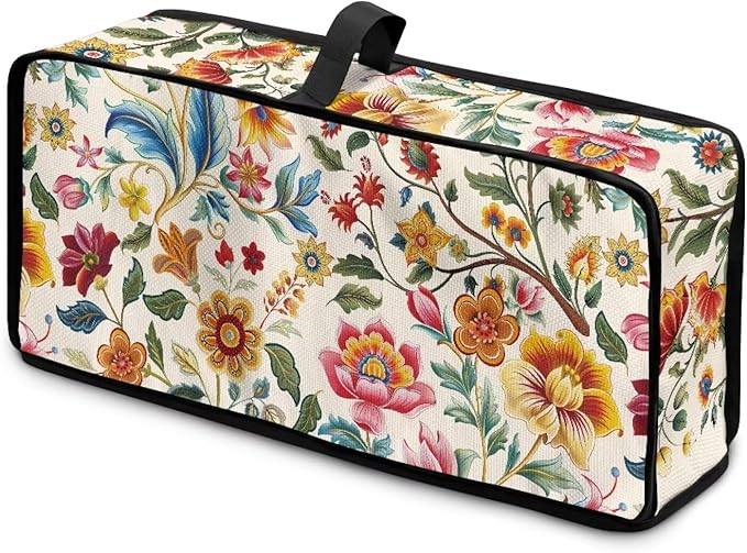 Toaster Cover 2 Slice Colorful Floral Slim 2 Slice Toaster Cover Easy to Fold and Carry, Heat-Resistant Dustproof Kitchen Appliance Protector, Machine Washable