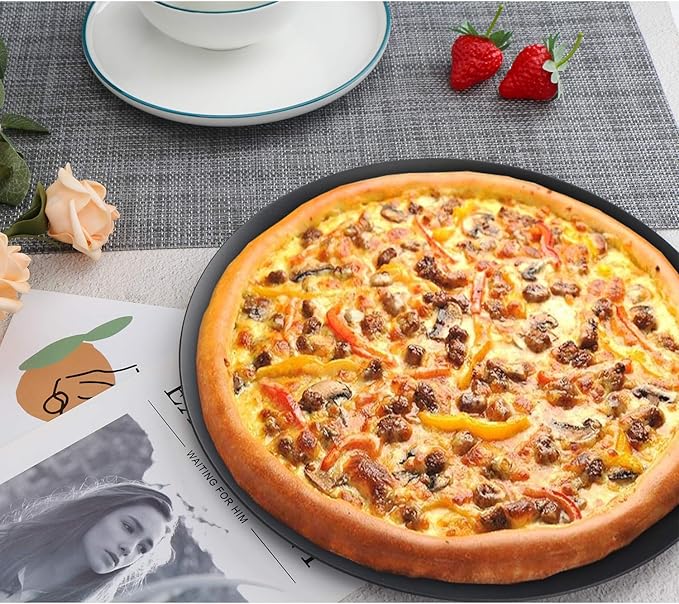 Beasea Pizza Pan with Holes, 13 Inch Pizza Pan Aluminum Alloy Round Vented Pizza Pans Heavy Duty Pizza Crisper Pan Pizza Baking Tray Bakeware for Home Restaurant Kitchen