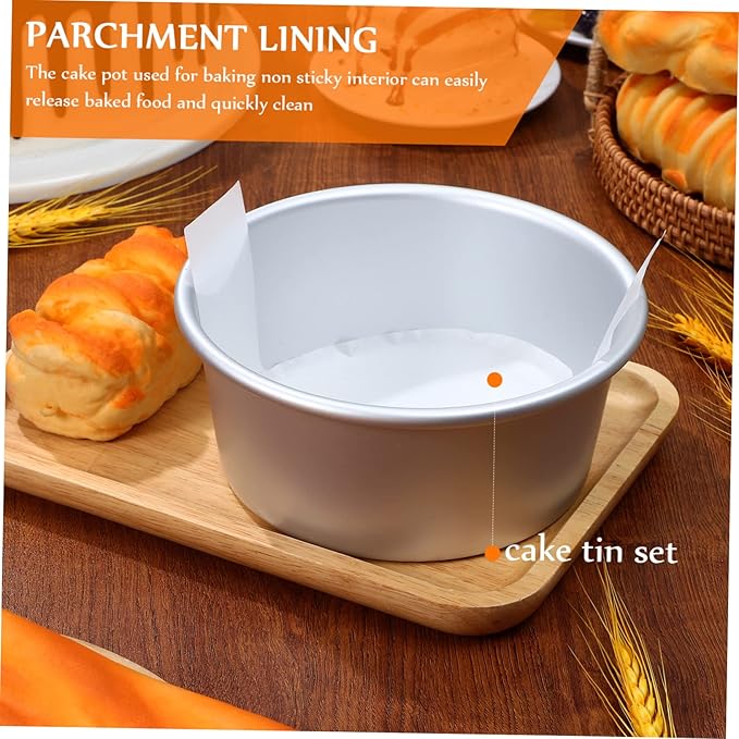 Unomor Round Cake Molds Set Baking Pans Cake Tin Liners Non-stick Oven Safe Multi-function for Home Commercial Use