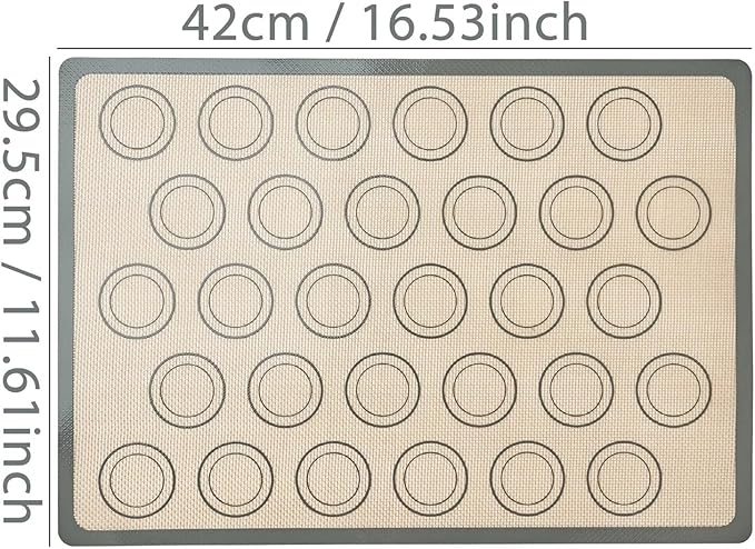 1 Piece Silicone Baking Mat Non Stick Heat Resistant Oven Liner Sheet for Cookie Macaron Bread Tool(Grey 42x29.5cm)