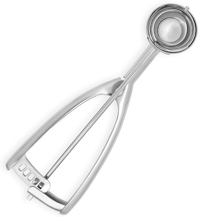 Jenaluca Medium Scoop - Cookie & Mini Cupcake Scooper - 1.5 tablespoon Disher #50 stainless steel baking scoop