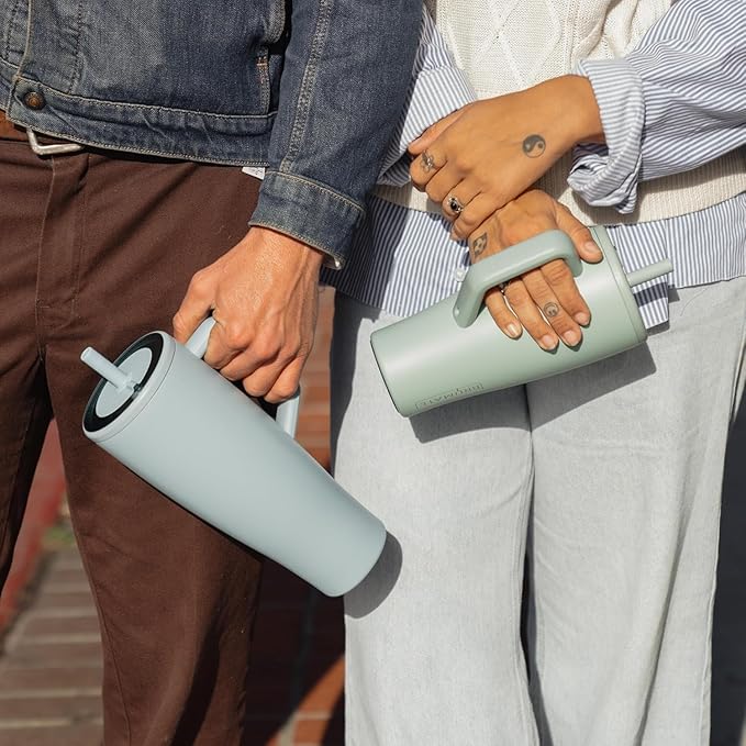 BrüMate Era 40 oz Tumbler with Handle and Straw | 100% Leakproof Insulated Water Bottle Tumbler with Lid and Flexible SoftSip Straw | Made of Stainless Steel | Cup Holder Friendly | 40oz (Java)