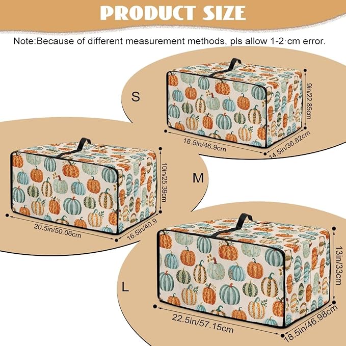 Toaster Oven Dust Cover Dustproof Smart Oven Air Fryer Microwave Cover with Side Pockets, Electric Appliance Protector for Kitchen, M, Pumpkin Pattern