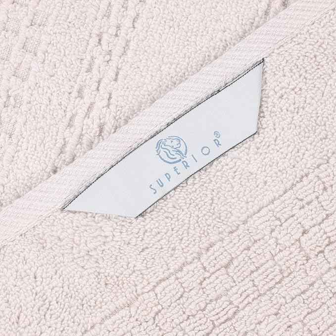 Superior Playa Zero Twist Cotton Medium Weight Small Towels, for Kitchen, Bathroom, Shower, Spa, Plush, Quick Dry, Ultra-Soft Essentials, Waffle Textured, Face Towels Washcloths, Set of 12, Silver