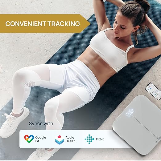 INEVIFIT Bathroom Scale, Highly Accurate Digital Bathroom Body Scale, Measures Weight up to 400 lbs. Includes Batteries