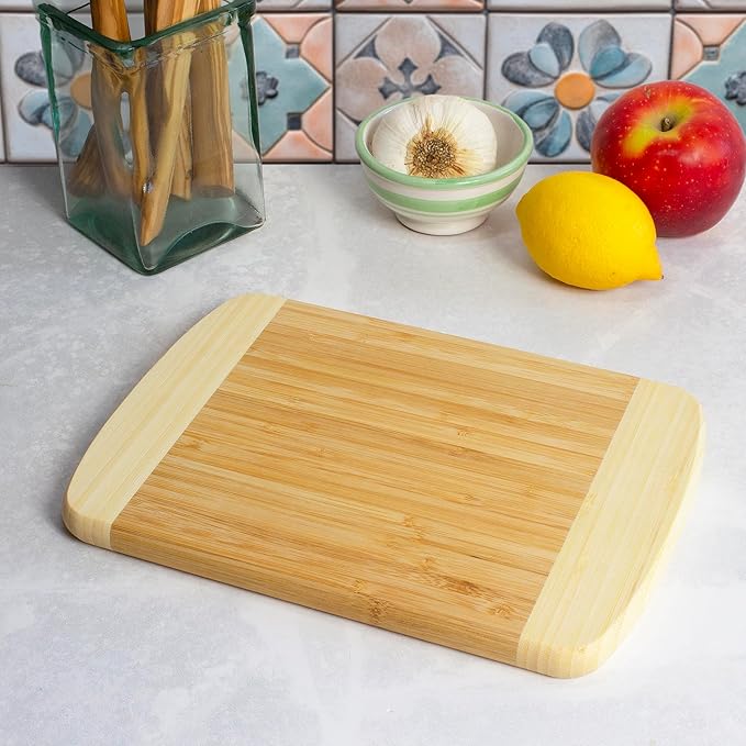 Totally Bamboo Hana Cutting Board – 10" x 7" Small Bamboo Prep Board | Lightweight, Durable & Gentle on Knives | Stylish Compact Cutting Surface for Chopping Fruit, Veggies & Garnishes