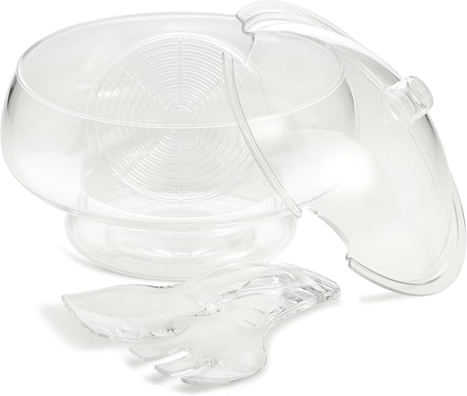 Prodyne AB-3-D Acrylic Salad Bowl & Servers, Clear