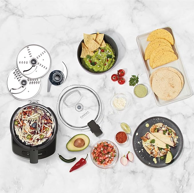 Cuisinart 7-Cup Sleek and Modern Design Food Processor with Two Easy Controls and Universal Blade for Chopping, Mixing, and Dough (Black)
