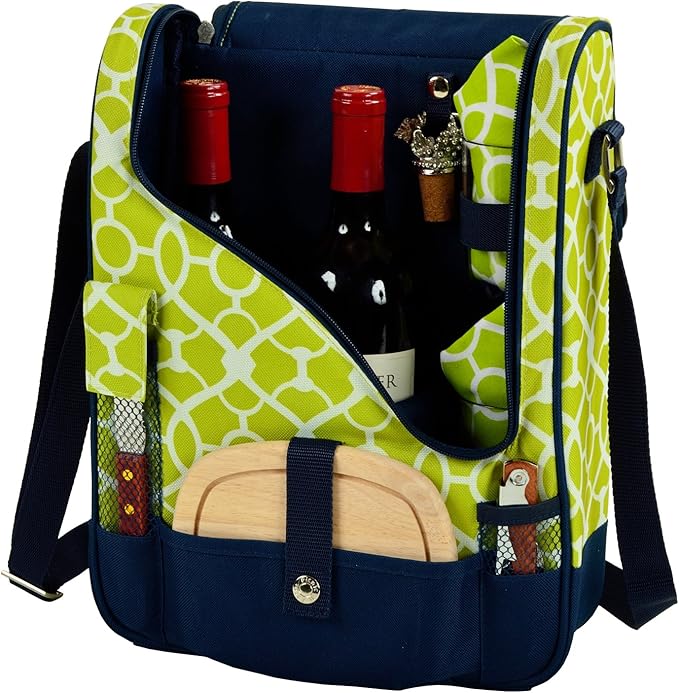 Picnic at Ascot Original Insulated Wine and Cheese Cooler Bag - Designed, Assembled & Quality Approved in the USA