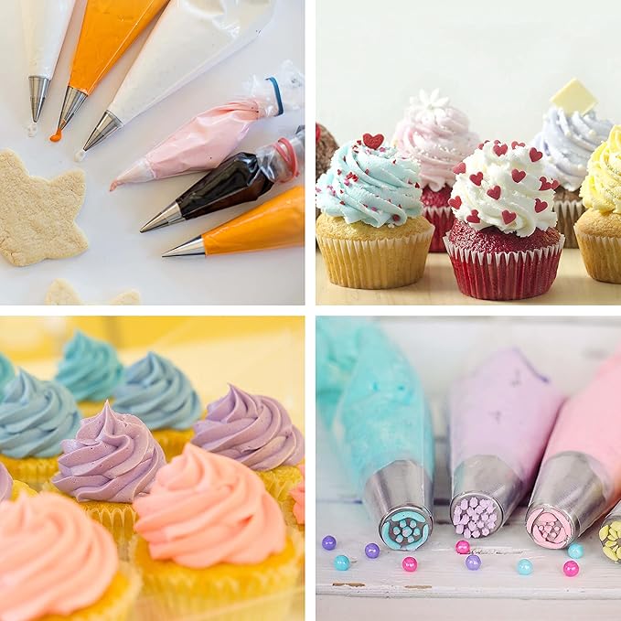 Piping Bags, Pastry Bags 18 Inch 100pcs, Disposable Icing Piping Pastry Bags For Cookie/Cake Decorating Supplies, Anti Burst And Non-Slip Thicken Cake Decorating Bags