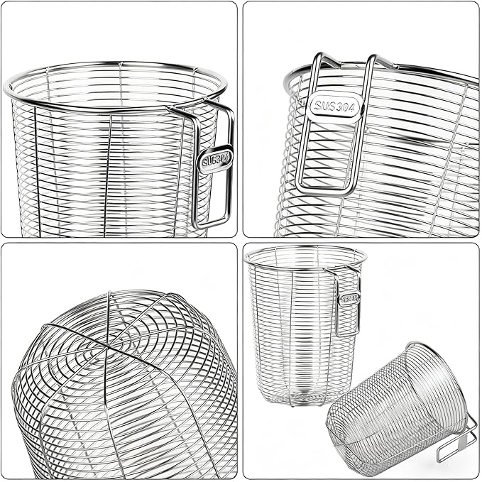 Dish Rack, Stainless Steel Kitchen Drain Basket, Compact Utensil Drying Rack Dishwasher Accessory, Hanging Cutlery and Utensil Organizer, Set of 2