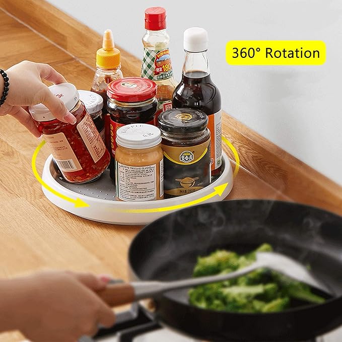 Roninkier Lazy Susan Turntable Organizer - Rotating Storage Turntable for Kitchen, Pantry, Cabinet, Refrigerator, Countertop