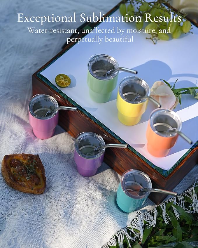 3oz Mini Tumbler Shot Glass with Straw and Lid, 24 Pack Stainless Steel Sublimation Shot Glasses for Wedding Party Whiskey Cocktail Bar with Straw and Lid