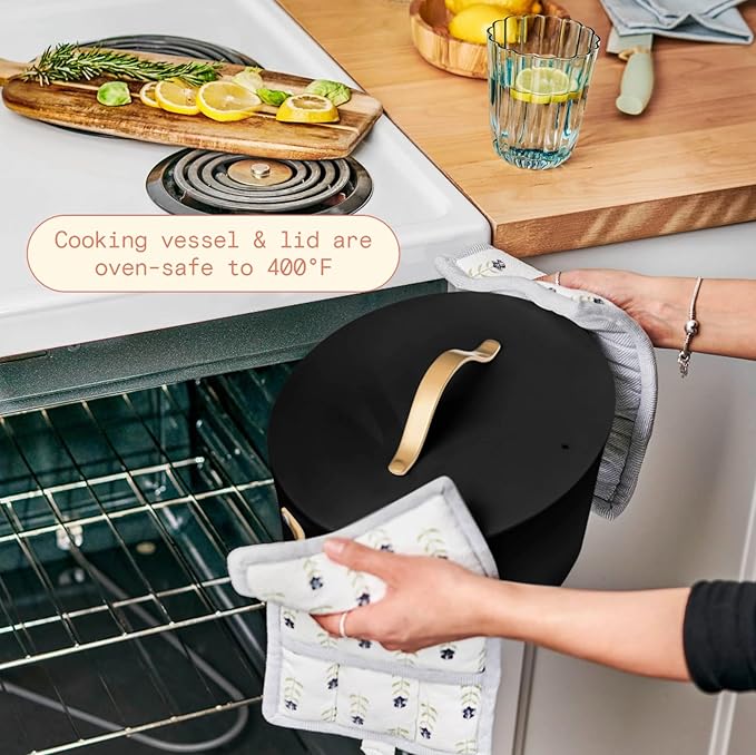 10 in 1 Electric Multi Cooker 6 Quart Nonstick Programmable Kitchen Cooker Black